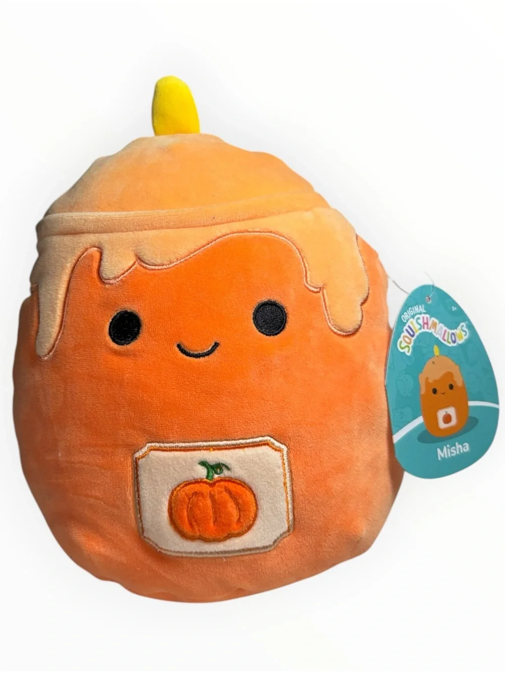 Squishmallows Misha Pumpkin Candle 8” Plush Toy 2024 Harvest Squad With Tags